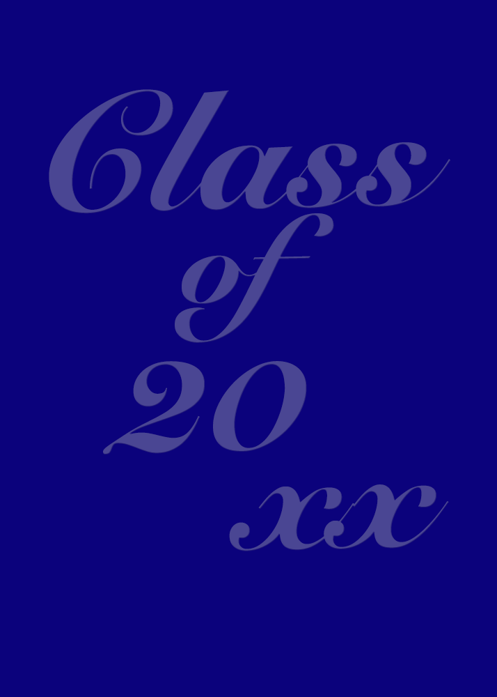 Class of 20xx Graduation Announcement - Blue Sample