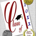 Burgundy Graduation Announcements