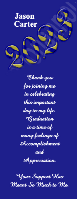 BLUE GRADUATION BOOKMARKS